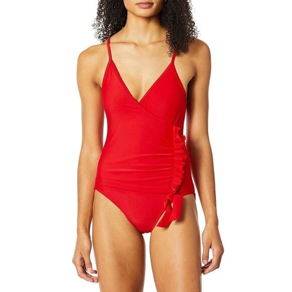 New. Red ruffle one piece. Retails $115 - Picture 5 of 11